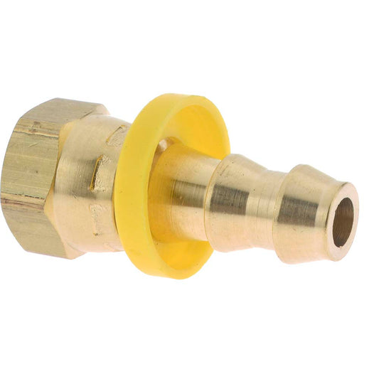 Dixon Valve & Coupling 2780604C Barbed Push-On Hose Female Connector 1/4" NPSM, Brass, 3/8" Barb