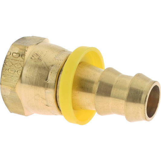 Dixon Valve & Coupling 2780808C Barbed Push-On Hose Female Connector 1/2" NPSM, Brass, 1/2" Barb
