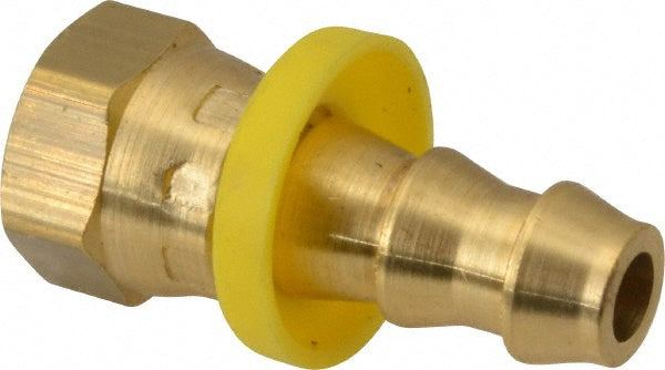 Dixon Valve & Coupling 2800604C Barbed Push-On Hose Female Connector 1/4" NPSM, Brass, 3/8" Barb