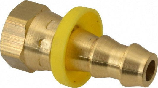 Dixon Valve & Coupling 2800604C Barbed Push-On Hose Female Connector 1/4" NPSM, Brass, 3/8" Barb