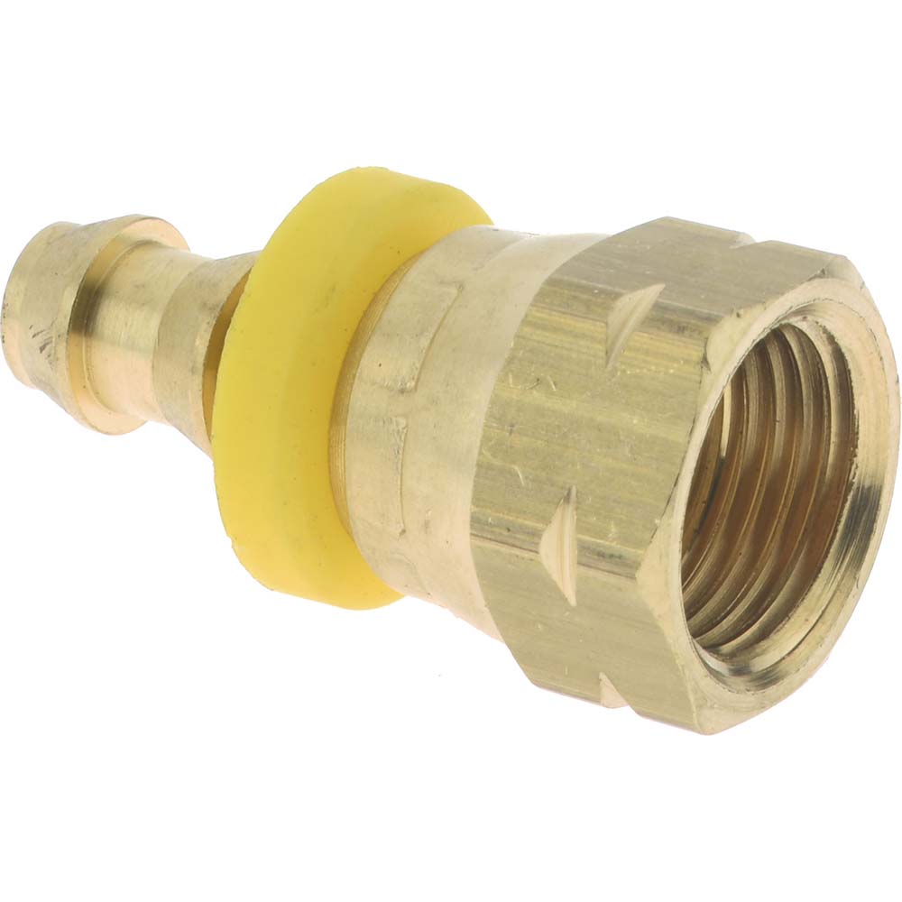 Dixon Valve & Coupling 2840510C Barbed Push-On Hose Female Connector 5/8" UNF, Brass, 5/16" Barb