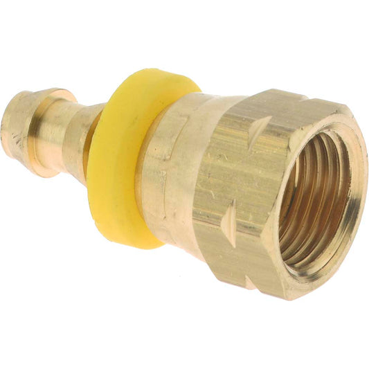 Dixon Valve & Coupling 2840510C Barbed Push-On Hose Female Connector 5/8" UNF, Brass, 5/16" Barb