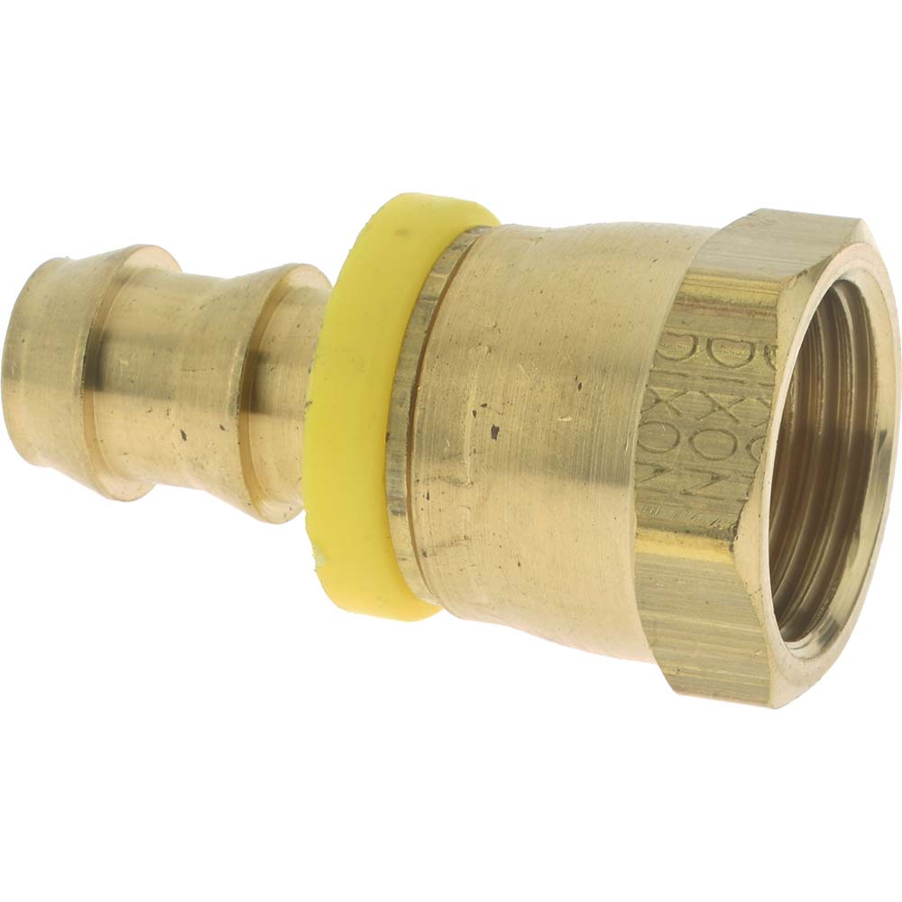 Dixon Valve & Coupling 2870814C Barbed Push-On Hose Female Connector 7/8" UNF, Brass, 1/2" Barb