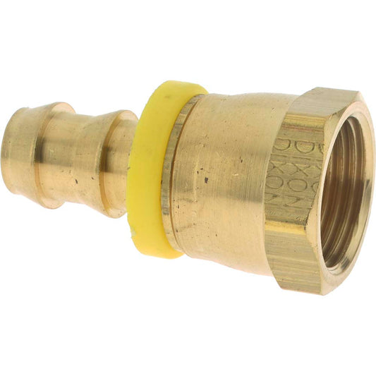 Dixon Valve & Coupling 2870814C Barbed Push-On Hose Female Connector 7/8" UNF, Brass, 1/2" Barb