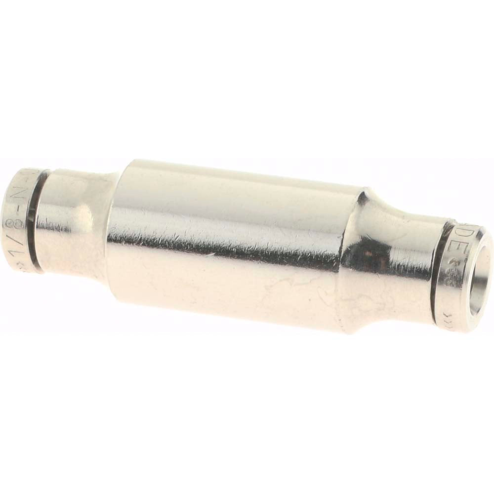 Norgren 120200100 Push-To-Connect Tube to Tube Tube Fitting Pneufit Union, Straight, 1/8" OD