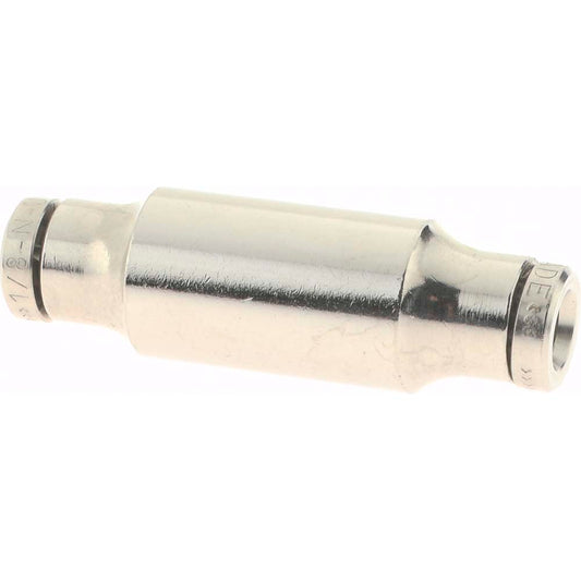 Norgren 120200100 Push-To-Connect Tube to Tube Tube Fitting Pneufit Union, Straight, 1/8" OD