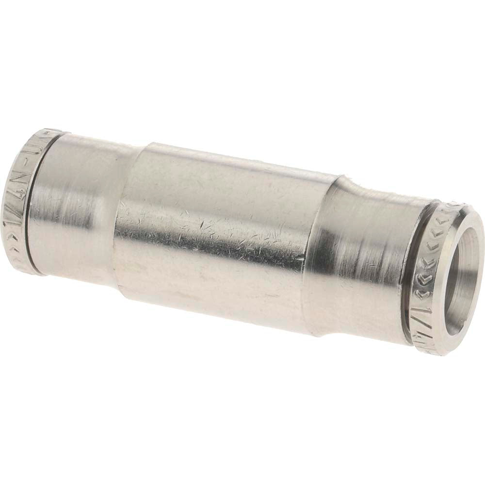Norgren 120200400 Push-To-Connect Tube to Tube Tube Fitting Pneufit Union, Straight, 1/4" OD
