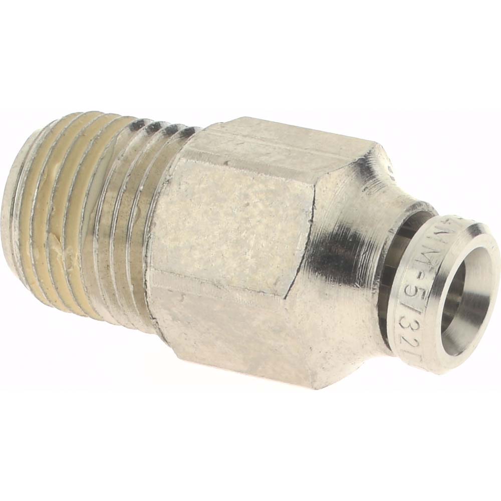 Norgren 124250218 Push-To-Connect Tube to Male & Tube to Male NPT Tube Fitting Pneufit Male Adapter, 1/8" Thread, 5/32" OD