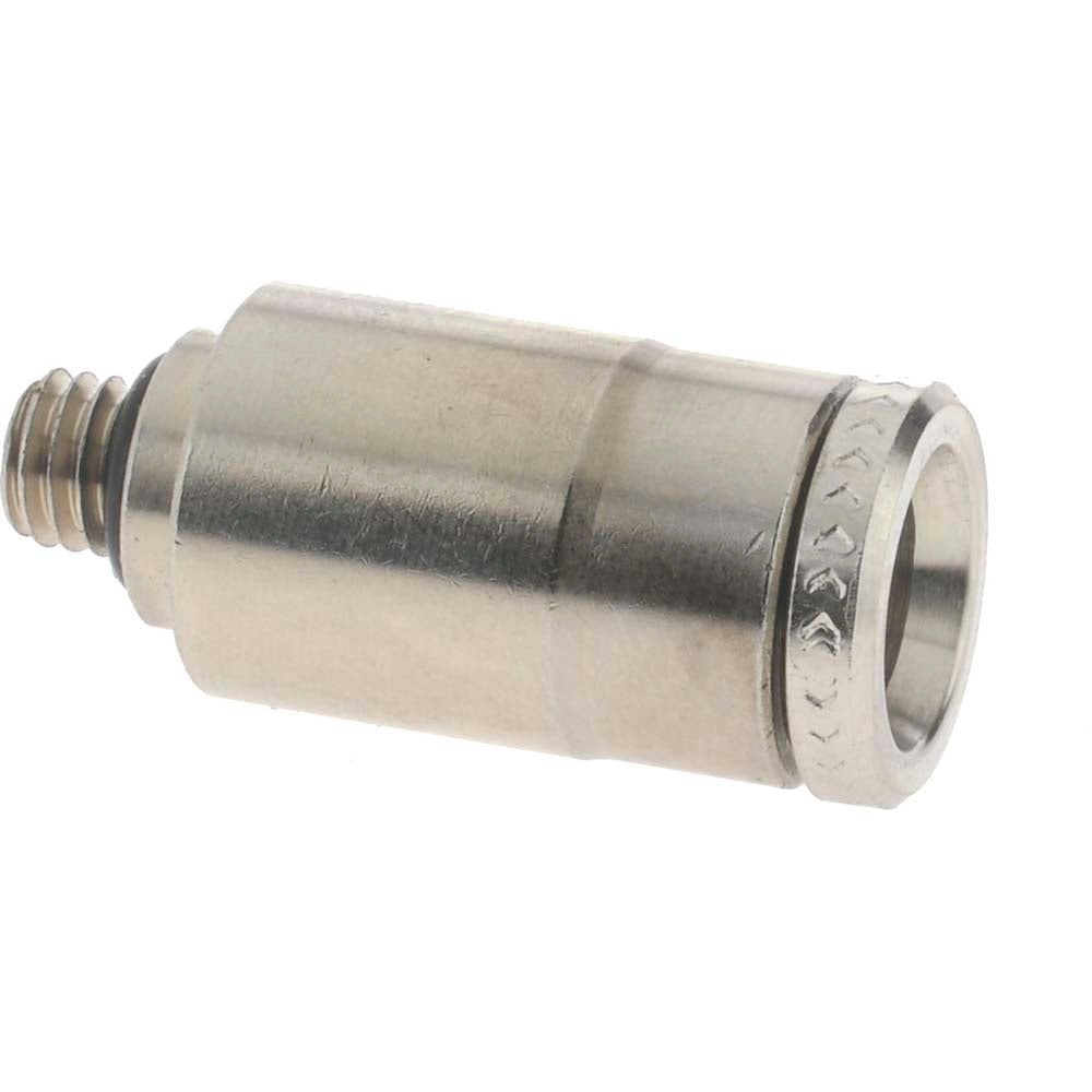 Norgren 124250410 Push-To-Connect Tube to Male & Tube to Male UNF Tube Fitting Pneufit Male Adapter, Straight, #10-32 Thread, 1/4" OD