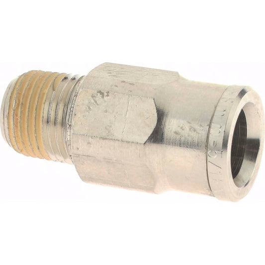 Norgren 124250518 Push-To-Connect Tube to Male & Tube to Male NPT Tube Fitting Pneufit Male Adapter, 1/8" Thread, 5/16" OD