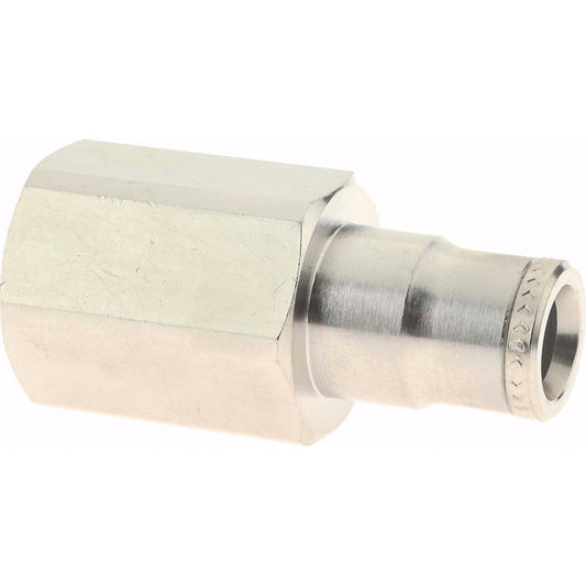 Norgren 124260428 Push-To-Connect Tube to Male & Tube to Male NPT Tube Fitting Pneufit Female Adapter, Straight, 1/4" Thread, 1/4" OD