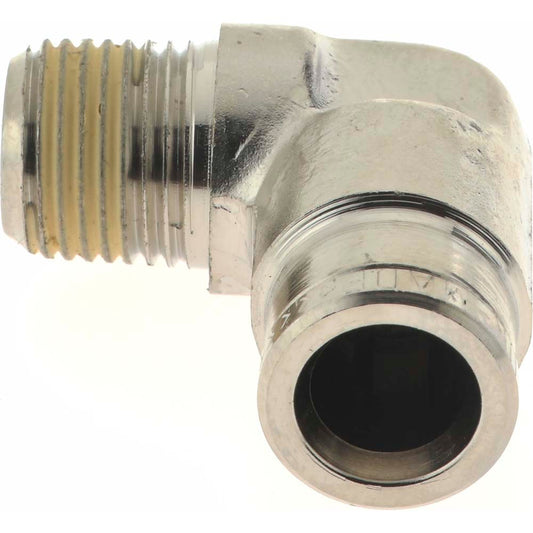 Norgren 124450418 Push-To-Connect Tube to Male & Tube to Male NPT Tube Fitting Pneufit Fixed Male Elbow, 1/8" Thread, 1/4" OD
