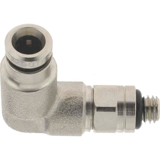 Norgren 124470210 Push-To-Connect Tube to Male & Tube to Male UNF Tube Fitting Pneufit Swivel Male Elbow, #10-32 Thread, 5/32" OD
