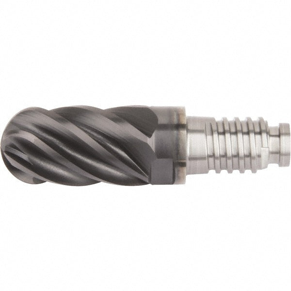 Kennametal 6072144 3/8" Mill Diam, 9/16" LOC, Solid Carbide Ball End Mill Head