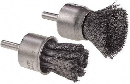 CGW Abrasives 60592 End Brushes 1" Dia, Steel, Crimped Wire