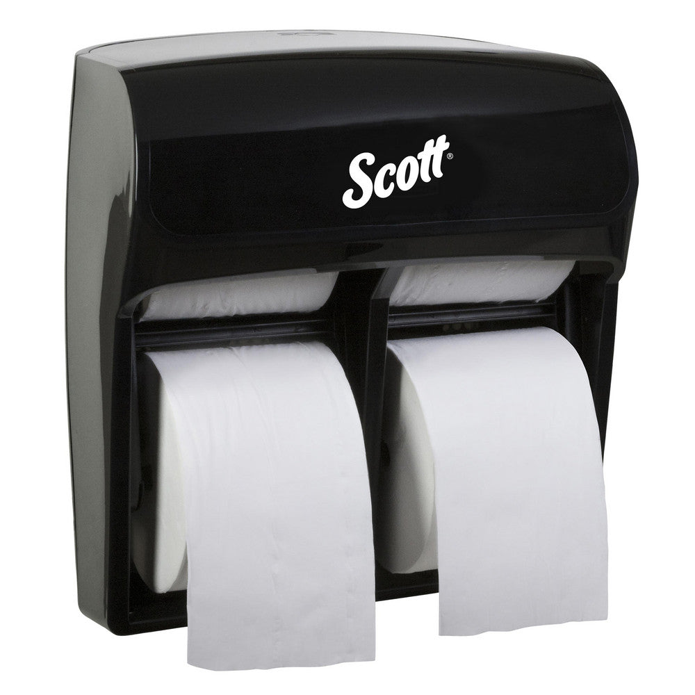 Scott 44518 Pro High Capacity Coreless Standard Roll Toilet Paper Dispenser, 4 Roll Capacity, Black, 11.25" x 12.75" x 6.19"