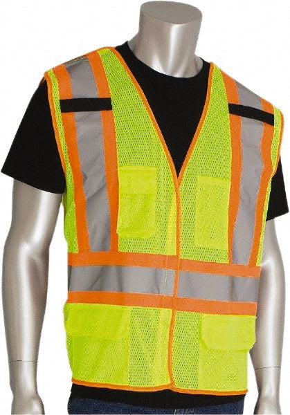 PIP 302-0212-LY/2X High Visibility Vest  2X-Large, Breakaway Vest,  ANSI Class 2
