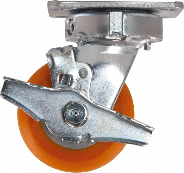 Caster Connection CDP-MSC-101 Swivel Top Plate Caster Polyurethane, 4" Wheel Dia, 2" Wheel Width, 700 lb Capacity, 5-5/8" OAH