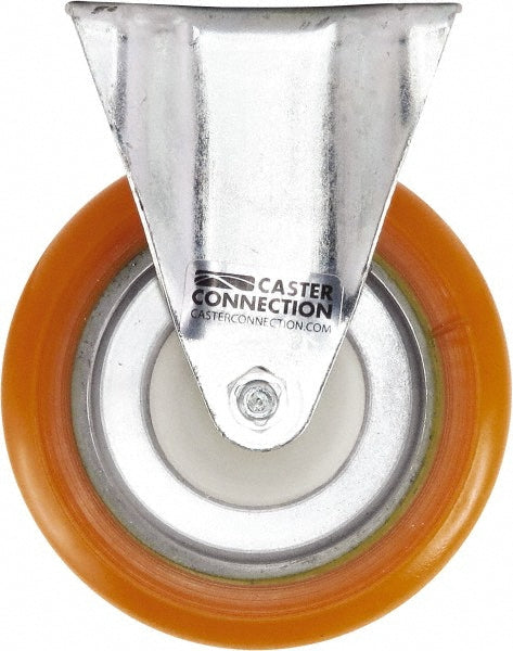 Caster Connection CDP-MSC-147 Rigid Top Plate Caster Polyurethane, 5" Wheel Dia, 1-1/4" Wheel Width, 450 lb Capacity, 6-1/4" OAH