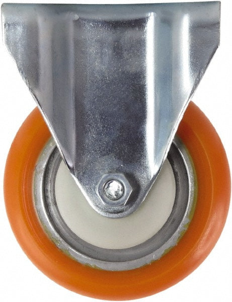 Caster Connection CDP-MSC-144 Rigid Top Plate Caster Polyurethane, 4" Wheel Dia, 1-1/4" Wheel Width, 400 lb Capacity, 5-1/8" OAH