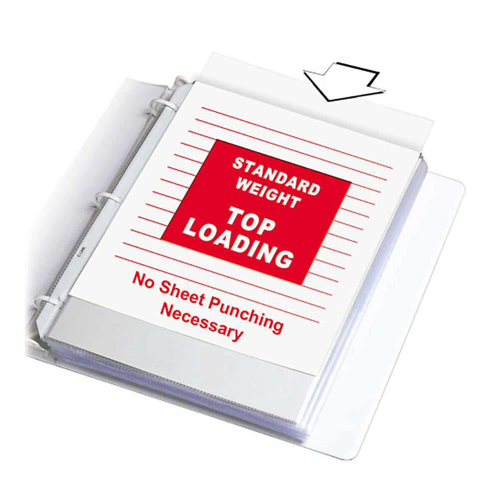 C-LINE 62048 100 Pc Sheet Protector-Ring Binder Clear