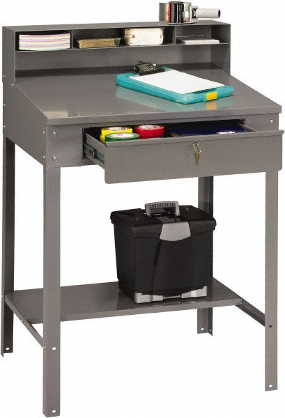 Value Collection XY-907 Stationary Shop Desks Desk Style Open  Type Foreman's Desk  Width (Inch) 34-1/2  Surface Style Flat  Depth (Inch) 30  Height (Inch) 53