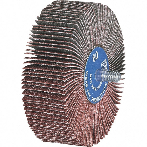 PFERD 47801324 Mounted Flap Wheel 2" Dia, 1/2" Face Width, 120 Grit, Aluminum Oxide