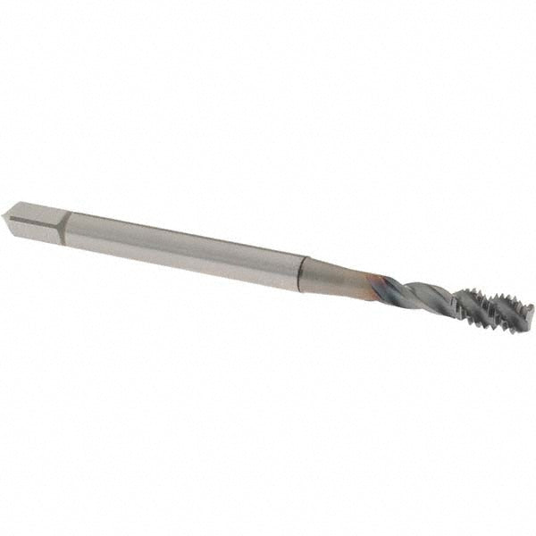 OSG 1650509608 Spiral Flute Tap #8-32 UNC, 3 Flutes, Bottoming, 3B Class of Fit, Powdered Metal, V Coated