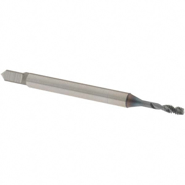 OSG 1650003408 Spiral Flute Tap M2x0.40 Metric Coarse, 2 Flutes, Semi-Bottoming, 6H Class of Fit, Powdered Metal, V Coated