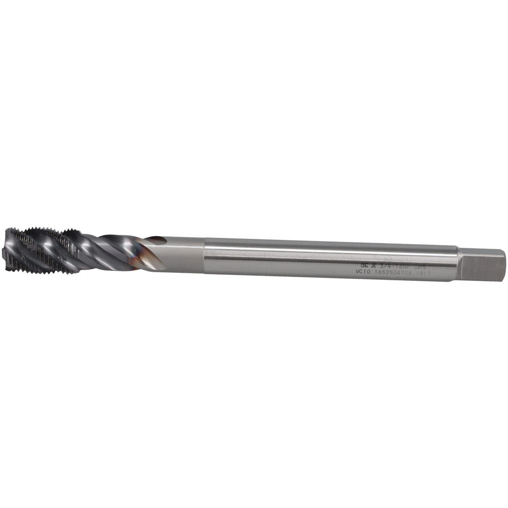 OSG 1652504708 Spiral Flute Tap 3/4-16 UNF, 4 Flutes, Semi-Bottoming, 2B Class of Fit, Powdered Metal, TICN Coated