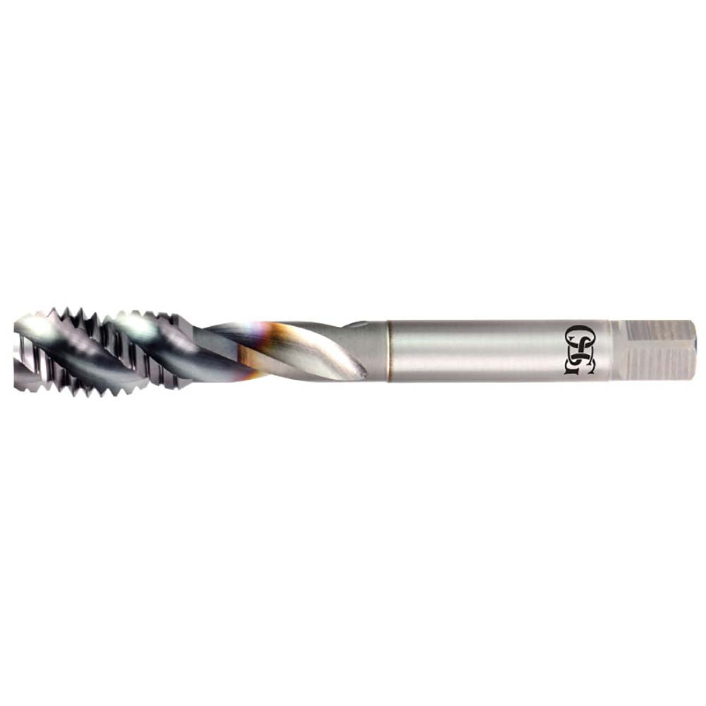 OSG 1654501008 Spiral Flute Tap 1/2-20 UNF, 3 Flutes, Semi-Bottoming, 2B Class of Fit, Powdered Metal, V Coated