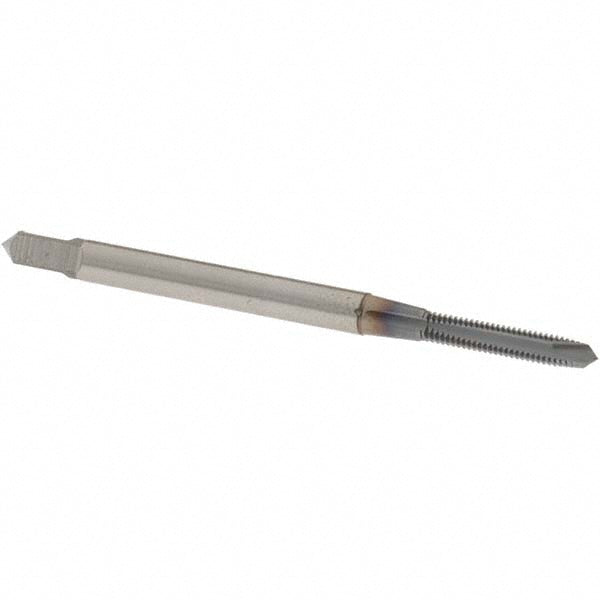 OSG 1651003908 Spiral Point Tap M2.5x0.45 Metric Coarse, 2 Flutes, Plug, 6H Class of Fit, Powdered Metal, V Coated
