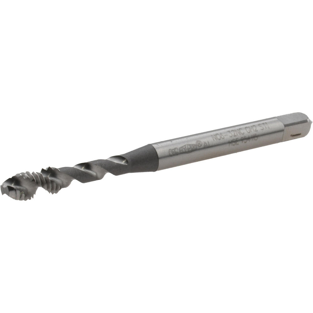 OSG 1303900300 #6-32 UNC, 3 Flute, 50&deg Helix, Semi-Bottoming Chamfer, Bright Finish, High Speed Steel Spiral Flute STI Tap
