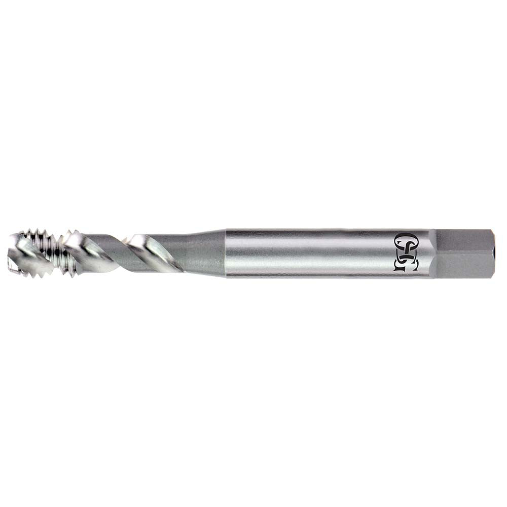 OSG 1303900400 #8-32 UNC, 2 Flute, 50&deg Helix, Semi-Bottoming Chamfer, Bright Finish, High Speed Steel Spiral Flute STI Tap