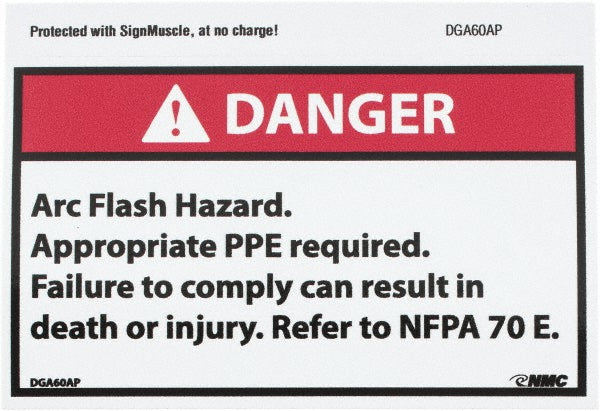 AccuformNMC DGA60AP Accident Prevention Label 3" High