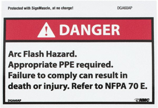 AccuformNMC DGA60AP Accident Prevention Label 3" High