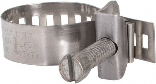 Ideal Tridon 6912051 Worm Gear Clamp SAE 12, 11/16 to 1-1/4" Dia, Stainless Steel Band