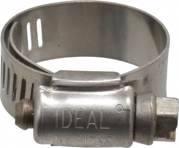 Ideal Tridon 6710M51 Worm Gear Clamp SAE 10, 11/16 to 1-1/8" Dia, Stainless Steel Band