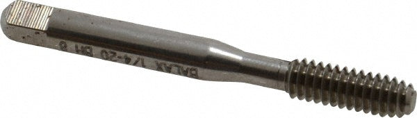 Balax 12648-010 Thread Forming Tap 1/4-20 UNC, 2B Class of Fit, Bottoming Chamfer, High-Speed Steel, Bright/Uncoated Finish