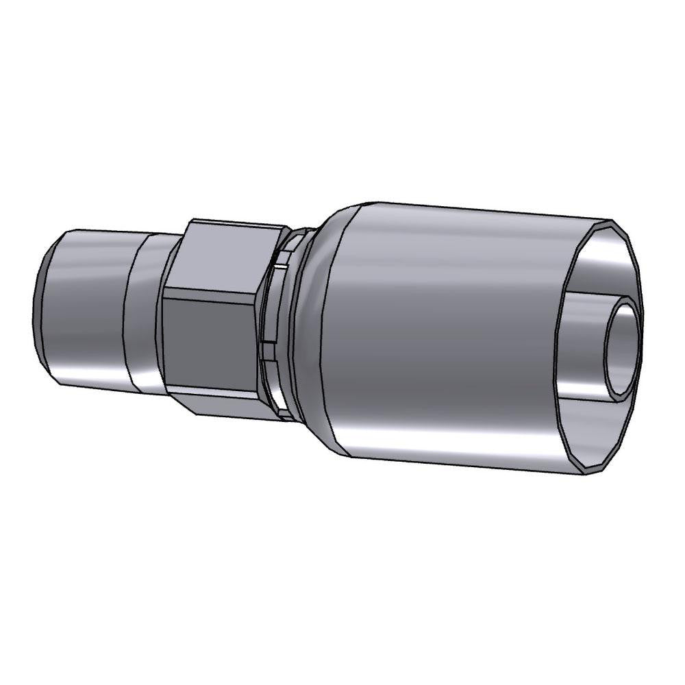 Parker 10143-8-10 Hydraulic Hose Male Rigid Fitting 0.6250" Hose ID, Hose Size 10, 1/2-14 Thread, 10,000 psi