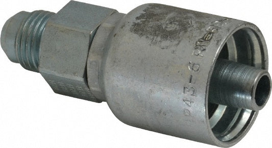Parker 10343-6-6 Hydraulic Hose Male Rigid Fitting 0.375" ID, 6 mm, 9/16-18