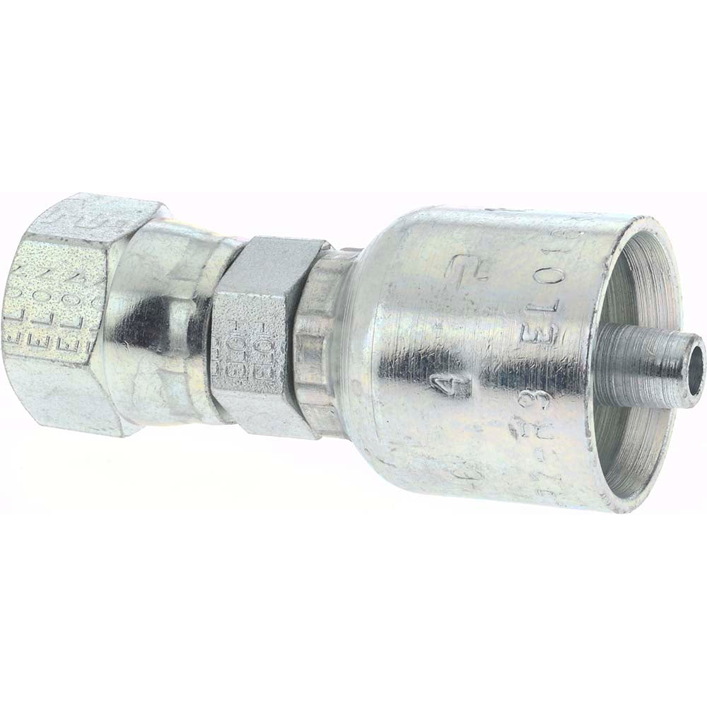 Parker 10643-6-4 Hydraulic Hose Pipe to SAE 37 deg Flare Fitting 0.2500" Hose ID, Hose Size 4, 3/8" Thread
