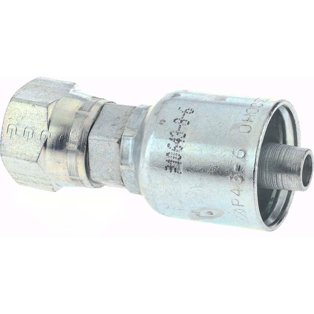 Parker 10643-8-6 Hydraulic Hose Female JIC 37 &deg Swivel Fitting 0.375" ID, 6 mm, 1/2"