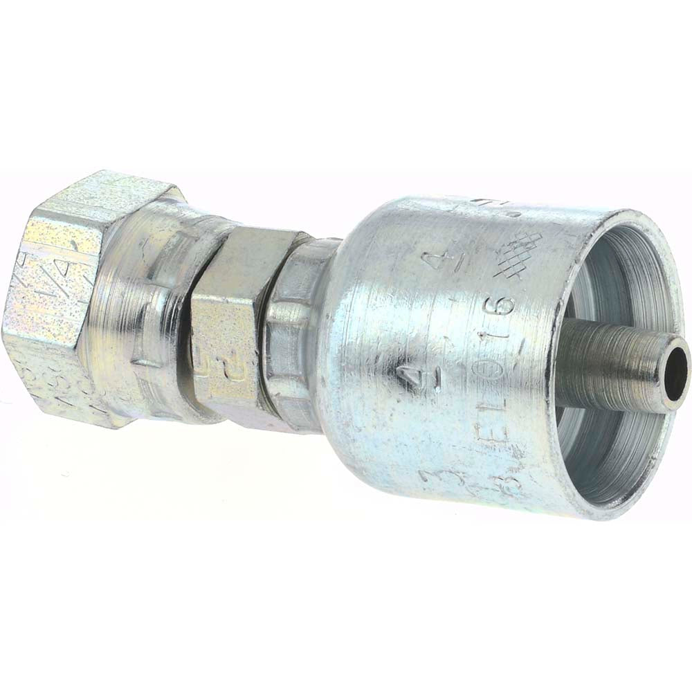 Parker 10743-4-4 Hydraulic Hose Female Swivel Fitting 0.2500" Hose ID, Hose Size 4, 1/4" Thread