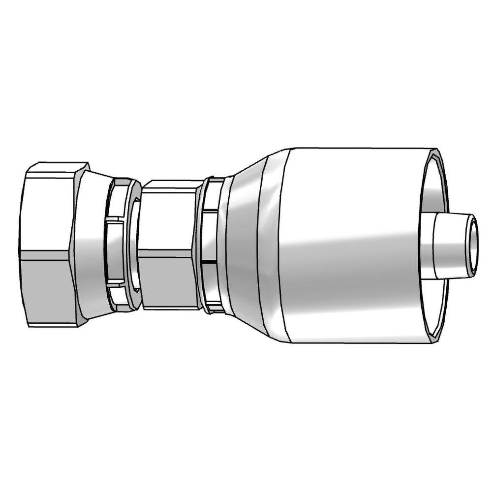 Parker 10743-6-6 Hydraulic Hose Female Swivel Fitting 0.3750" Hose ID, Hose Size 6, 3/8" Thread