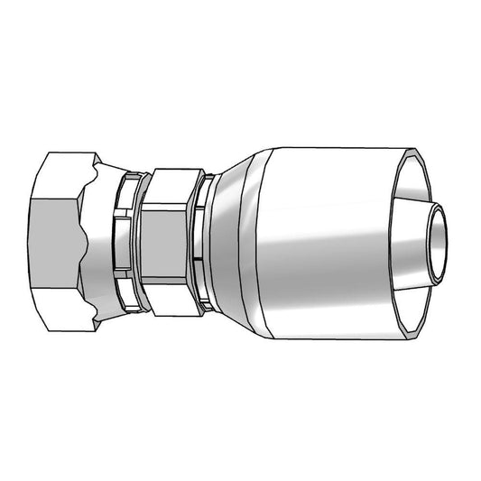 Parker 10743-12-12 Hydraulic Hose Female Swivel Fitting 0.7500" Hose ID, Hose Size 12, 3/4" Thread
