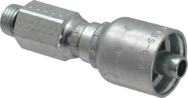 Parker 10G43-6-6 Hydraulic Hose Male Swivel Fitting 0.3750" Hose ID, Hose Size 6, 3/8" Thread