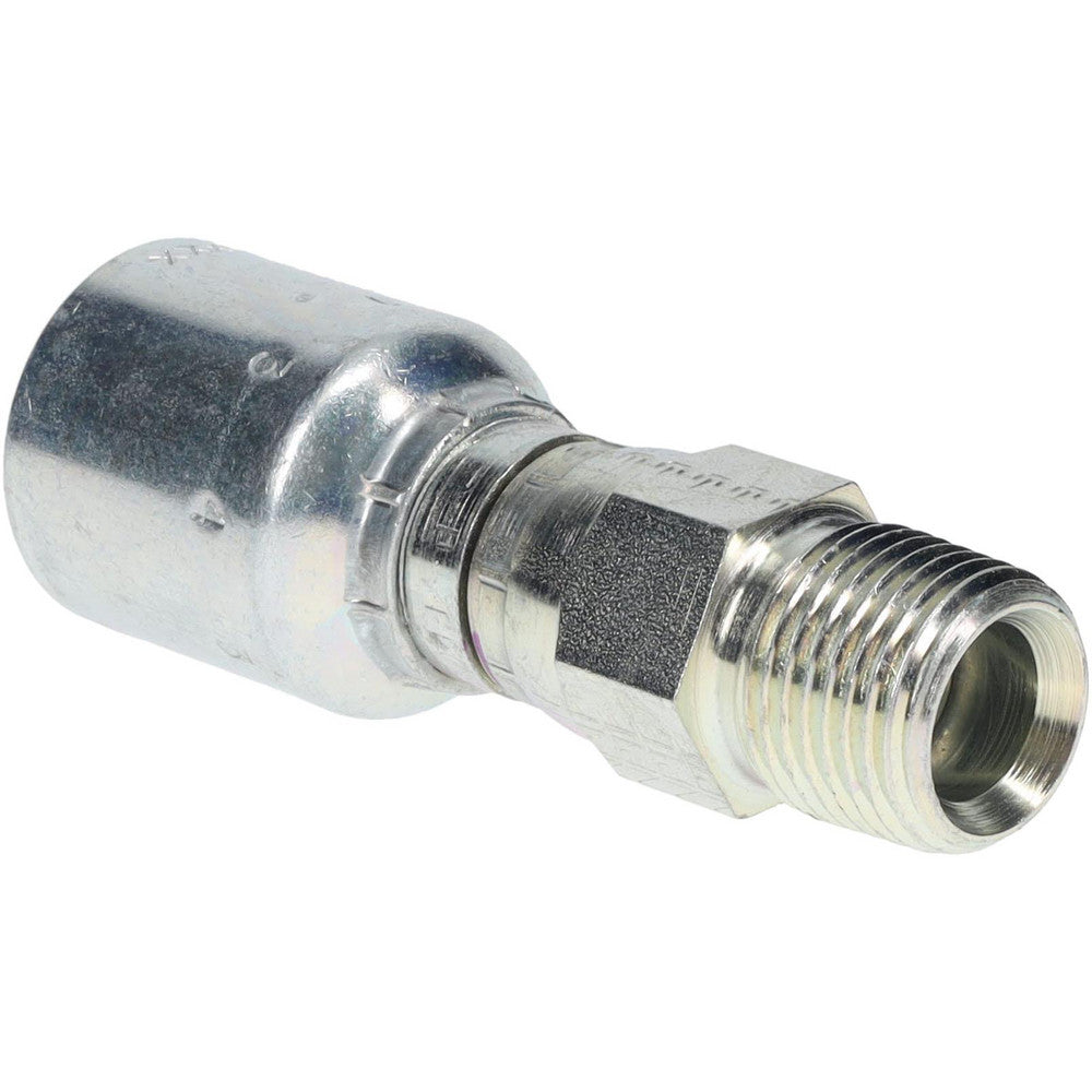 Parker 11343-8-8 Hydraulic Hose Male NPTF Pipe Swivel Fitting 0.5" ID, 8 mm, 1/2"