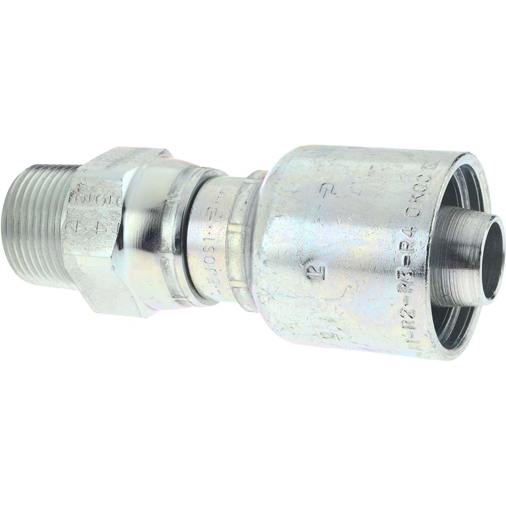 Parker 11343-12-12 Hydraulic Hose Male NPTF Pipe Swivel Fitting 0.75" ID, 12 mm, 3/4"