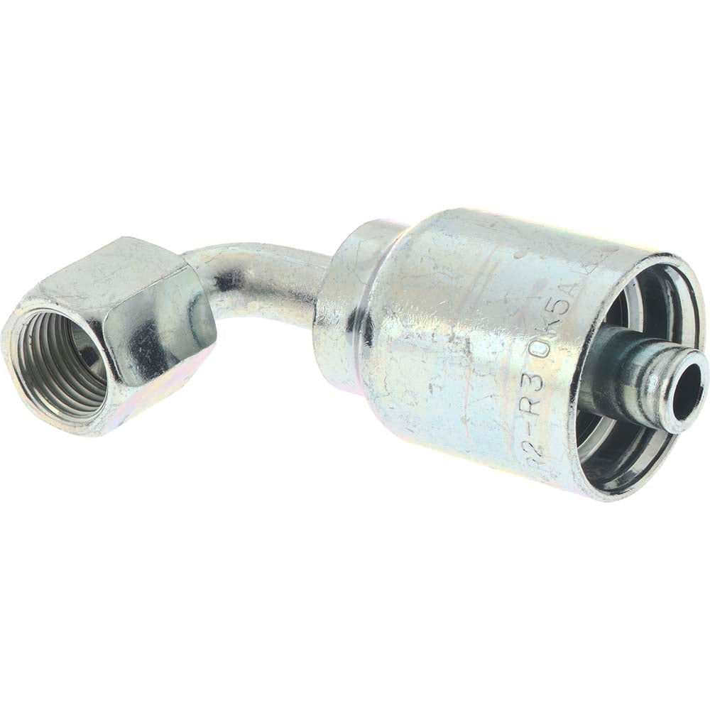 Parker 13943-6-6 Hydraulic Hose Short Drop Female JIC Swivel 90 &deg Elbow 0.375" ID, 6 mm, 9/16-18
